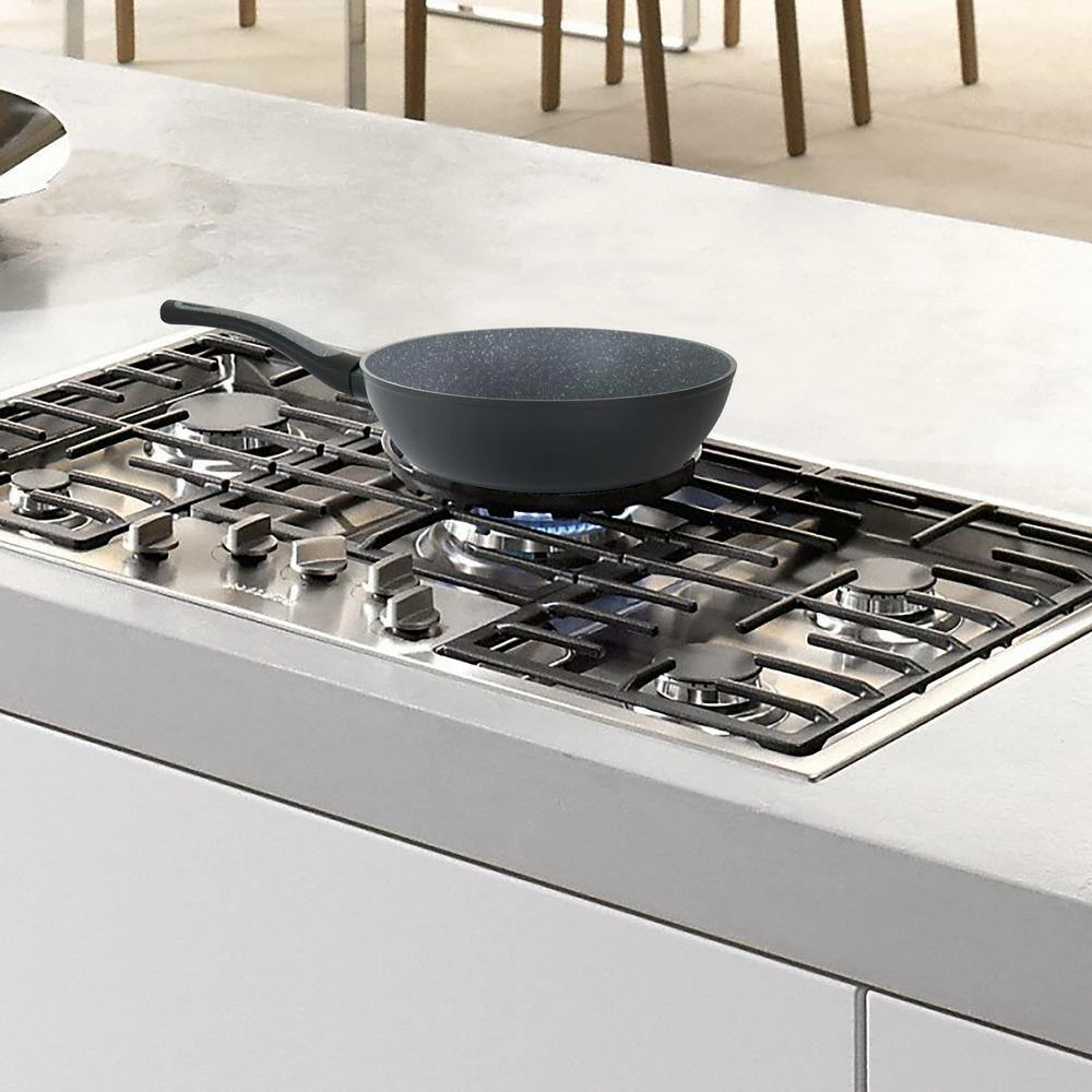 Bastone 3 qt. Speckled Gray Aluminum Nonstick Saute Pan by Oster - Image 6