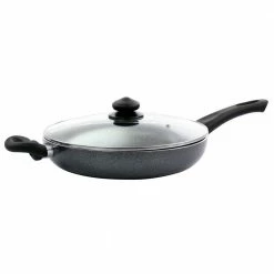 Pallermo 3.5 qt. Charcoal Aluminum Nonstick Saute Pan with Lid by Oster