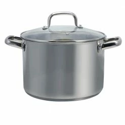 Adenmore 8 qt. Stainless Steel Stock Pot with Glass Lid by Oster