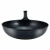 14 in. Green Aluminum Earth Wok with Smooth Ceramic Non-Stick Coating (100% PTFE and PFOA Free) by Ozeri