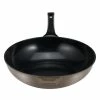 14 in. Green Aluminum Earth Wok with Smooth Ceramic Non-Stick Coating (100% PTFE and PFOA Free) by Ozeri