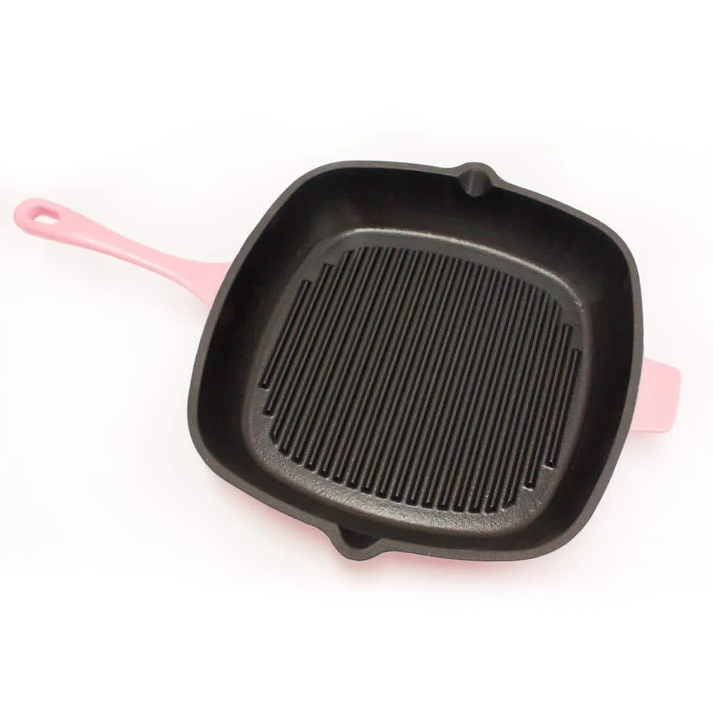 Neo11 in. Cast Iron Square Pink Grill Pan by BergHOFF - Image 2