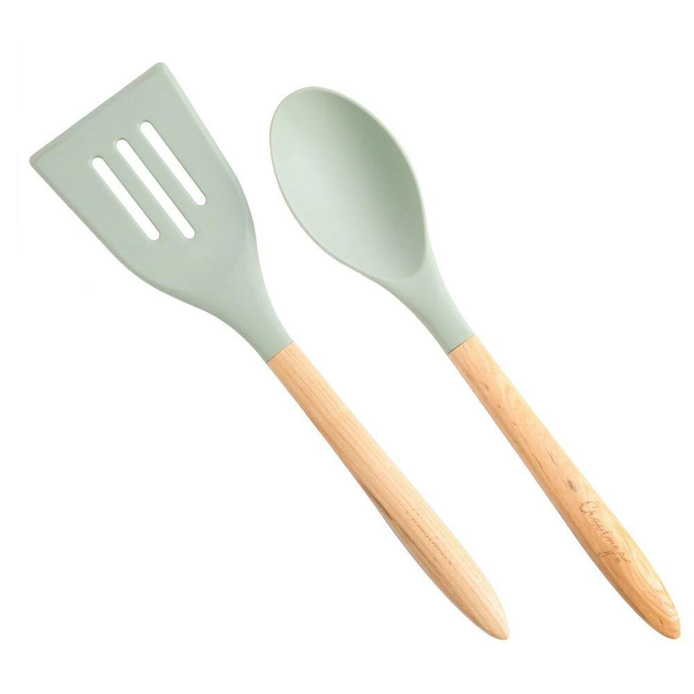 12-Piece Nonstick Aluminum Cookware Set in Pistachio with Silicone Handles by Unbranded - Image 11