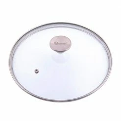 10 in. Glass Lid with Stainless Steel Knob for Skillet by Victoria