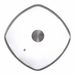 10 in. Glass Lid with Stainless Steel Knob for Grill Pan by Victoria