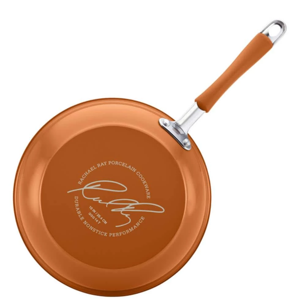 Cucina 18-Piece Aluminum Nonstick Cookware Set in Pumpkin by Rachael Ray - Image 3