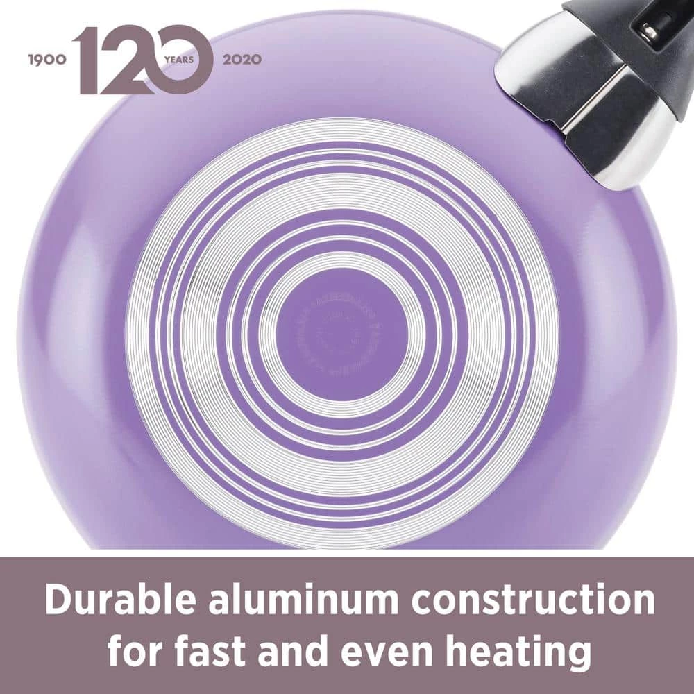 Dishwasher Safe 15-Piece Aluminum Nonstick Cookware Set in Purple by Farberware - Image 3