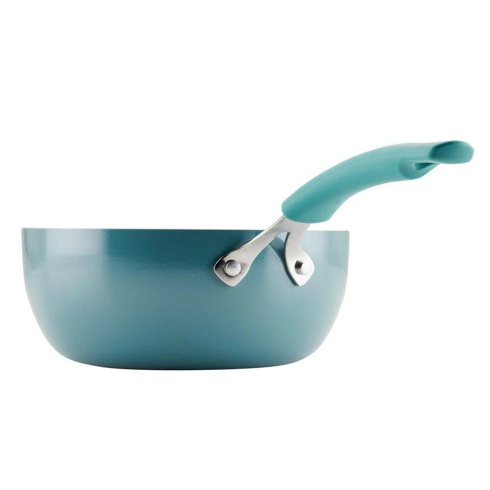 Cook + Create 3-qt. Aluminum Nonstick Saucier Sauce Pan in Agave Blue by Rachael Ray - Image 2