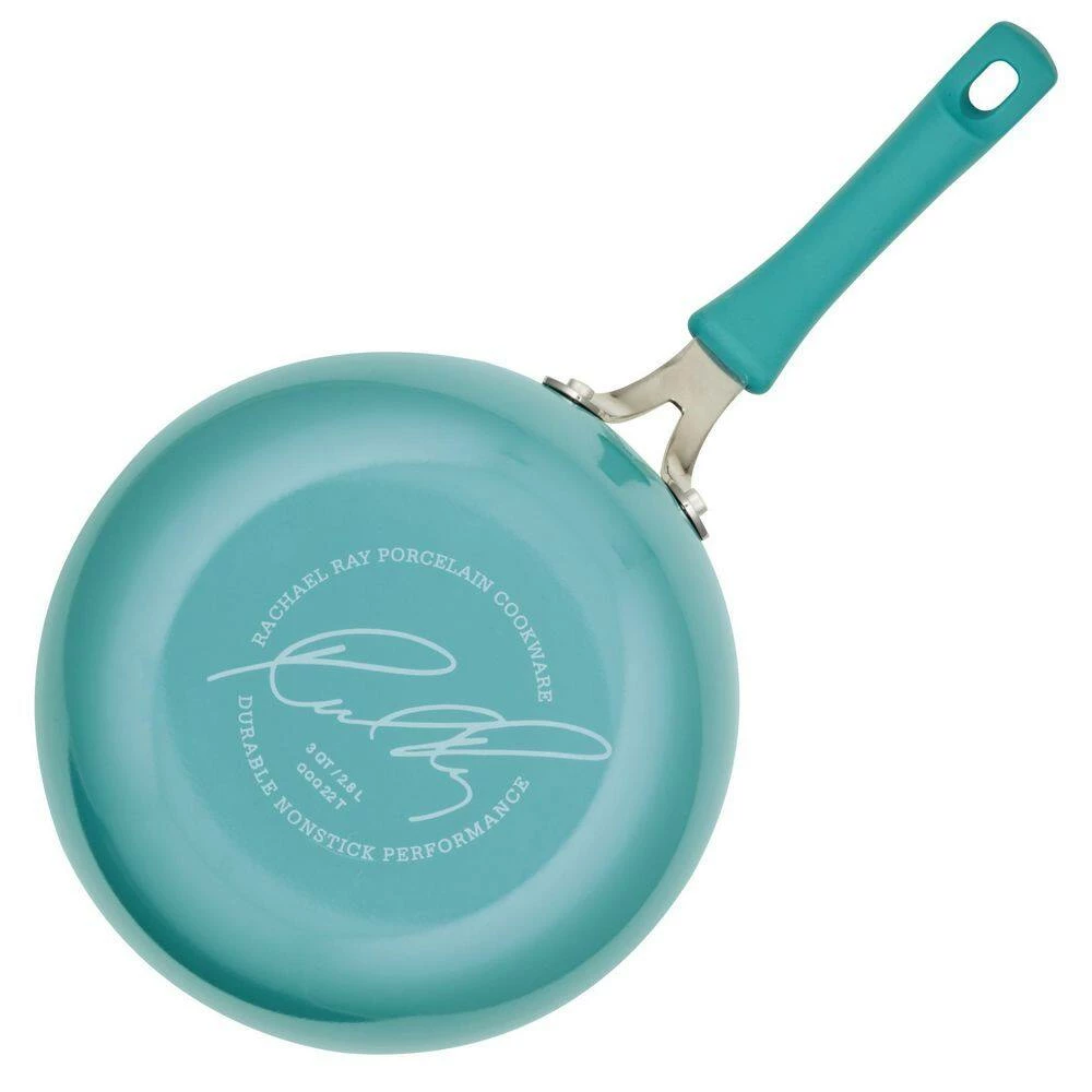 Cook + Create 3-qt. Aluminum Nonstick Saucier Sauce Pan in Agave Blue by Rachael Ray - Image 8