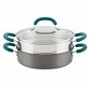 3 qt. Create Delicious Hard Anodized Aluminum Nonstick Steam Set, Gray by Rachael Ray