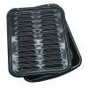 2-Piece Porcelain Broiler Pan in Black by Range Kleen