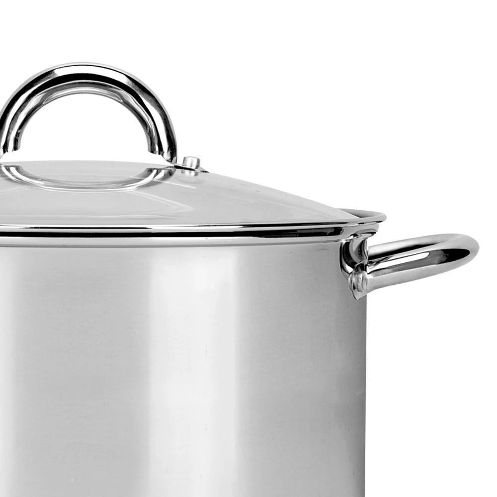 Preferred 8 qt. Stainless Steel Stock Pot with Glass Lid by Range Kleen - Image 2