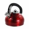 12-Cup Red Stainless Steel Whistling Kettle by MegaChef