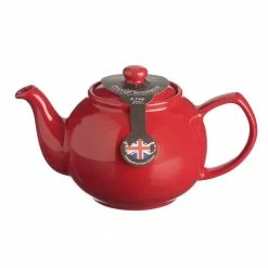 6-Cup Red Stoneware Teapot by PRICE & KENSINGTON