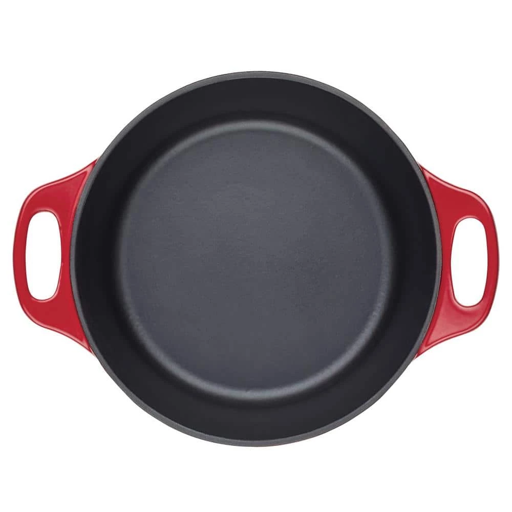 5 qt. Round Red Enameled Cast Iron Dutch Oven with Lid by Rachael Ray - Image 2
