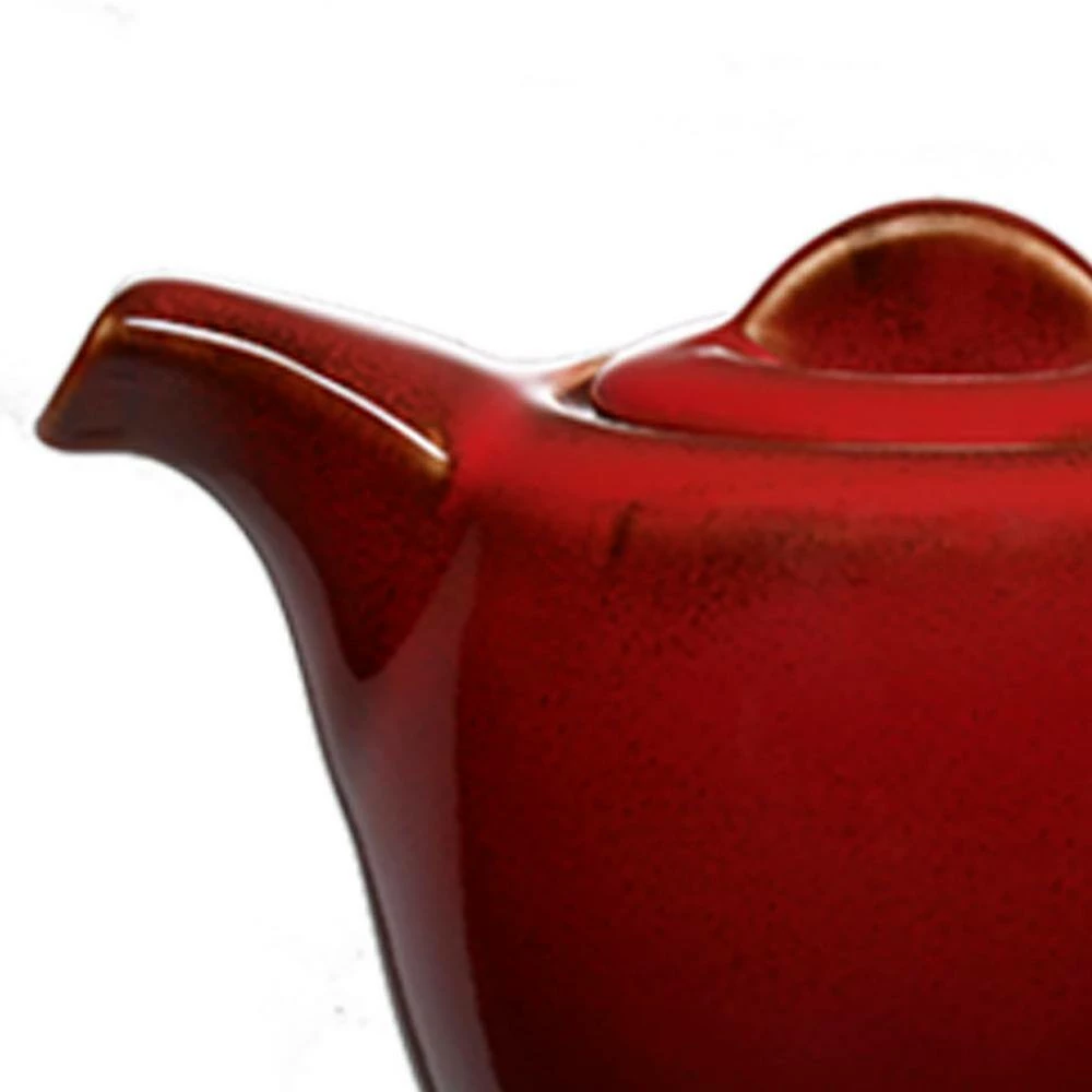 2-Cup Crimson Porcelain Tea Pots 14 oz. (Set of 12) by Oneida - Image 4