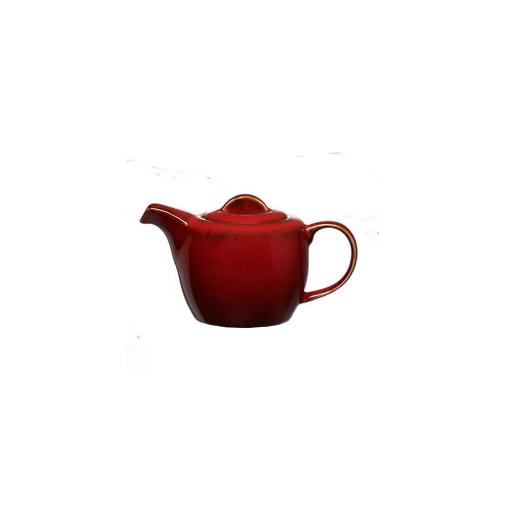 2-Cup Crimson Porcelain Tea Pots 14 oz. (Set of 12) by Oneida