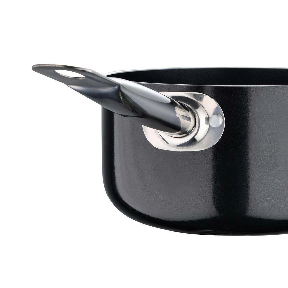 3.5 qt. Aluminum Nonstick Sauce Pan in Black with Lid by BERGNER - Image 2