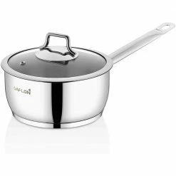 3 qt. Stainless Steel Sauce Pan with Glass Lid by CONTEXT