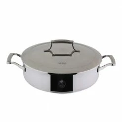 5 qt. Tri-Ply Stainless Steel Saute Pan with Lid by SAVEUR SELECTS