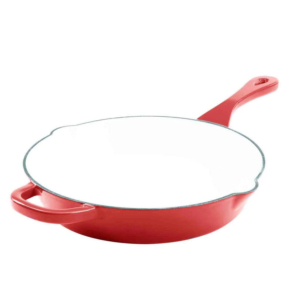 Artisan 8 in. Cast Iron Nonstick Skillet in Scarlet Red with Pour Spout by Crock-Pot