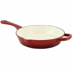 Artisan 10 in. Cast Iron Nonstick Skillet in Scarlet Red with Helper Handle by Crock-Pot