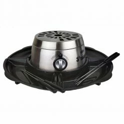 Indoor Electric S'more and Fondue Pot Maker with 4 Roasting Forks by Salton