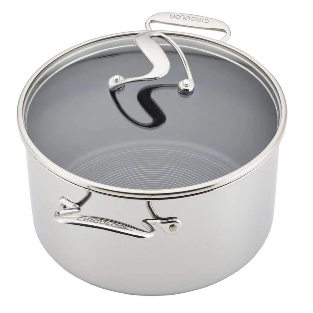 11-Piece Stainless Steel Nonstick Cookware Set SteelShield Clad in Silver by Circulon - Image 8