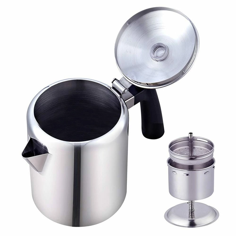 8-Cup Stainless Steel Stovetop Tea Coffee Percolator Pot Kettle by Cook N Home - Image 4
