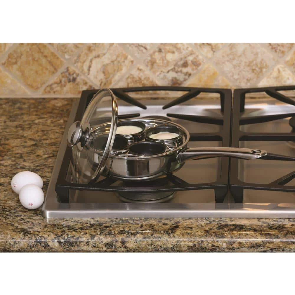 4 Cup 18/10 Stainless Steel Egg Poacher with Non-Stick Coating by Cook Pro - Image 6