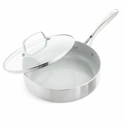 Stainless Pro 3.75 qt. Stainless Steel Saute Pan with Lid by GreenLife