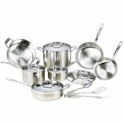 15-Piece Premium Grade Stainless Steel Cookware Set with Lids by Mockins