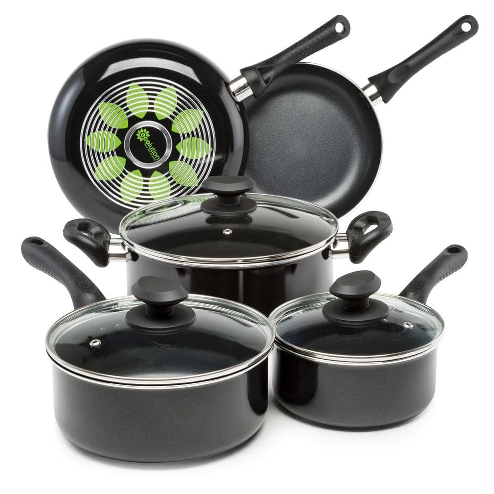 Artistry 8-Piece Aluminum Nonstick Cookware Set in Slate by Ecolution