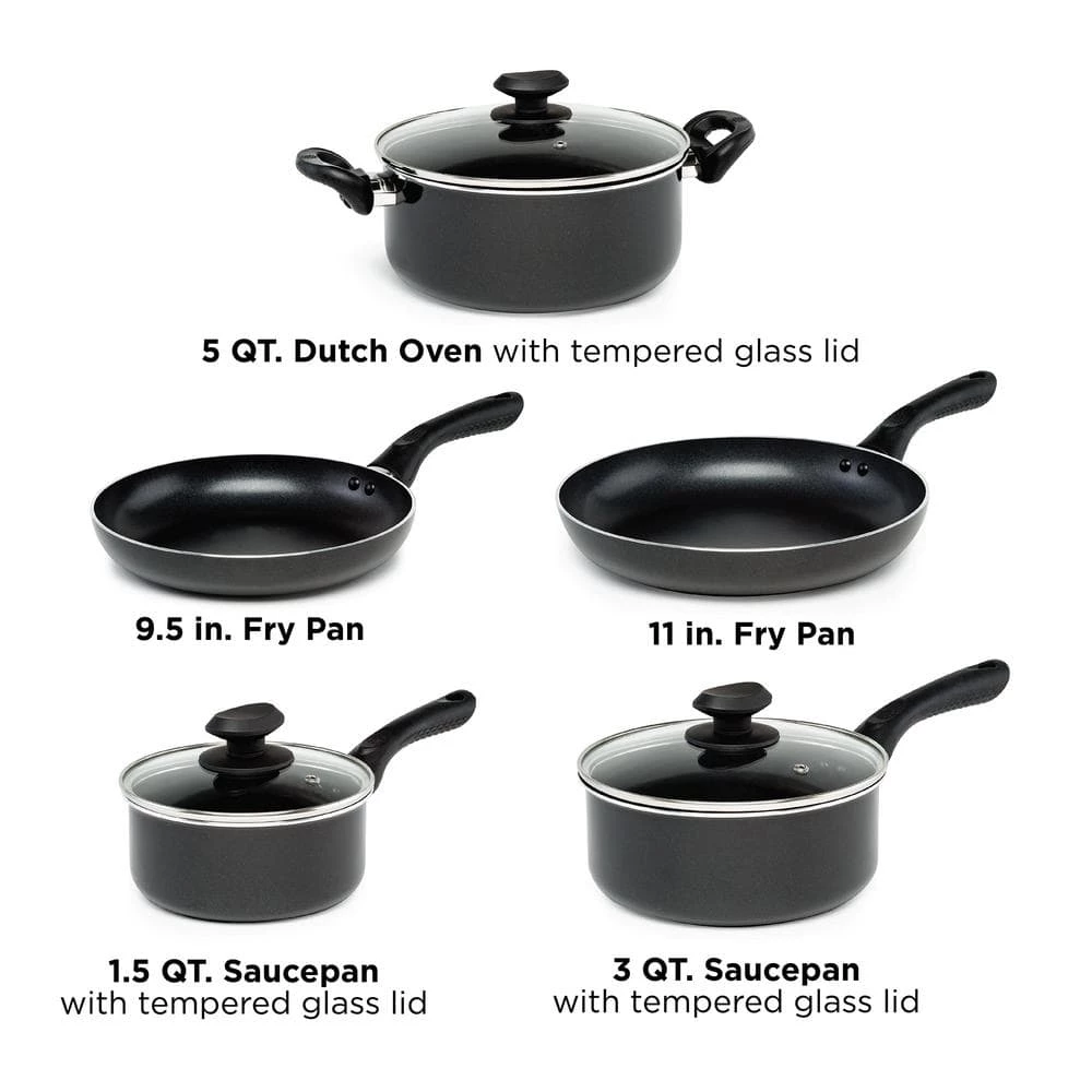Artistry 8-Piece Aluminum Nonstick Cookware Set in Slate by Ecolution - Image 2
