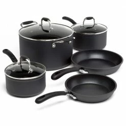 Symphony 8-Piece Aluminum Nonstick Cookware Set in Slate by Ecolution