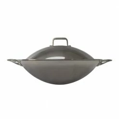 16.5 in. Stainless Steel Induction Wok with Stainless Steel Lid by SPT