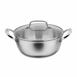 Classic 4 qt. Tri-Ply Stainless Steel Dutch Oven with Glass Lid by Cuisinart