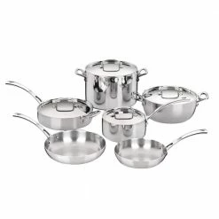 French Classic 10-Piece Stainless Cookware Set with Lids by Cuisinart