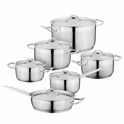 Essentials Hotel 12-Piece Stainless Steel Cookware Set by BergHOFF