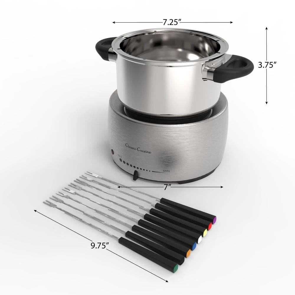 Stainless Steel Fondue Pot Set by Classic Cuisine - Image 2