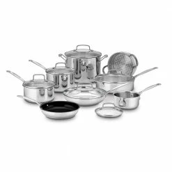 Chef's Classic 14-Piece Stainless Steel Cookware Set by Cuisinart