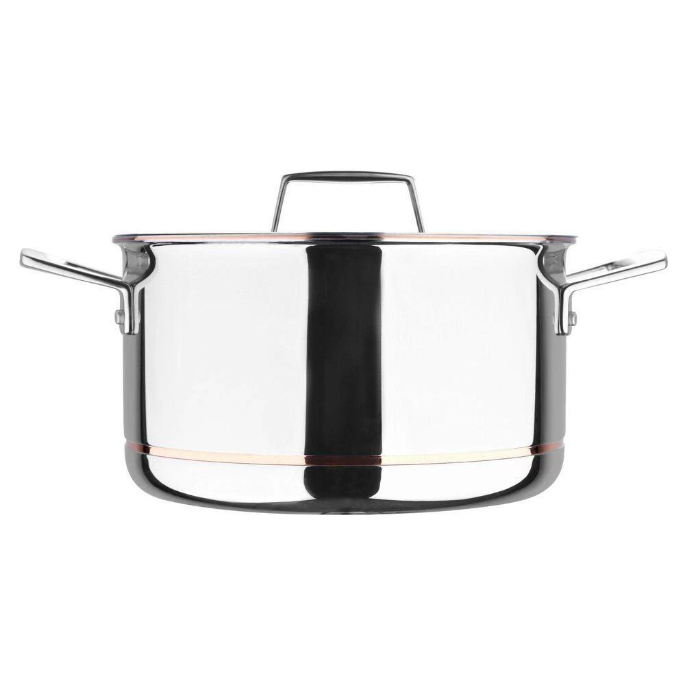 5CX 5 qt. Round Stainless Steel Dutch Oven with Lid by MasterPRO - Image 3