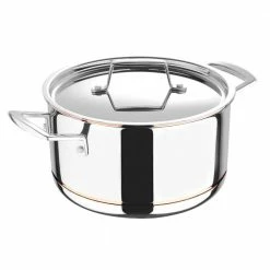 5CX 5 qt. Round Stainless Steel Dutch Oven with Lid by MasterPRO