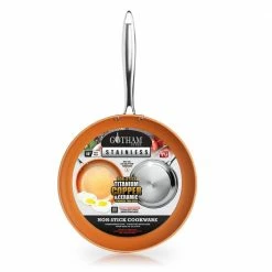 10 in. Stainless Steel Ti-Cerama Non-Stick Frying Pan by Gotham Steel