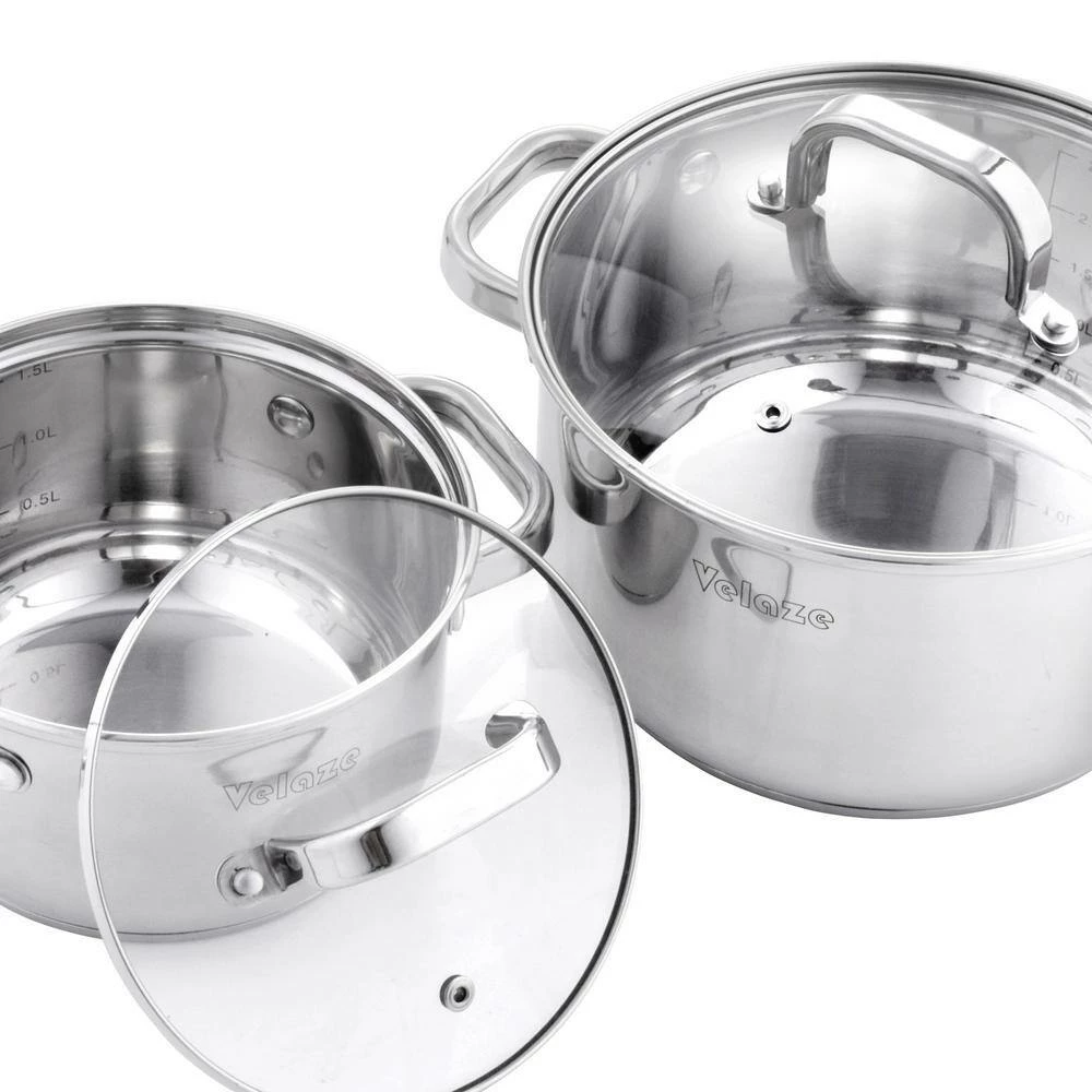 Eloria 8-Piece Stainless Steel Non Stick Cookware Set by Velaze - Image 4