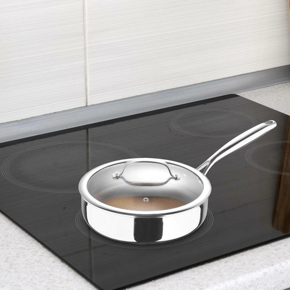 Giro 3 qt. Stainless Steel Nonstick Saute Pan with Lid by MasterPRO - Image 8