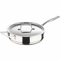 5CX 3 qt. Stainless Steel 5-Ply Copper Core Saute Pan with Lid by MasterPRO
