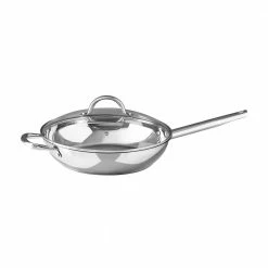 12 in. Stainless Steel Nonstick Frying Pan with Lid by BERGNER