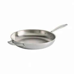 Gourmet Tri-Ply Clad 12 in. Stainless Steel Frying Pan with Helper Handle by Tramontina