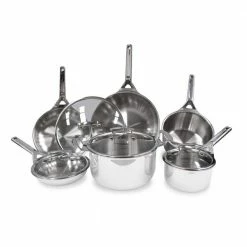 Tigourmet 10-Piece Stainless Steel Cookware Set by True Induction